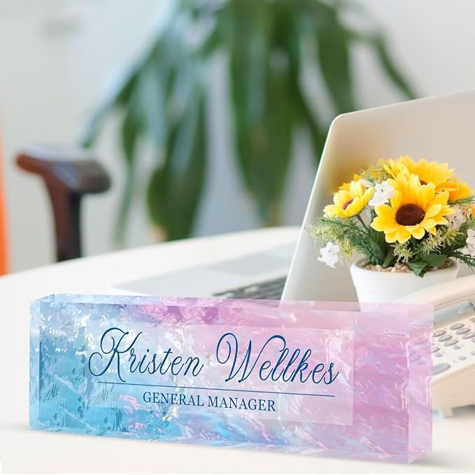Custom Desk Name Plate Personalized, Acrylic Name Plates - Image 2