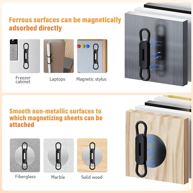 XYOFUN Magnetic Pen Holders Set of 8, Silicone Adjustable Pen Pencil Holder - Image 2