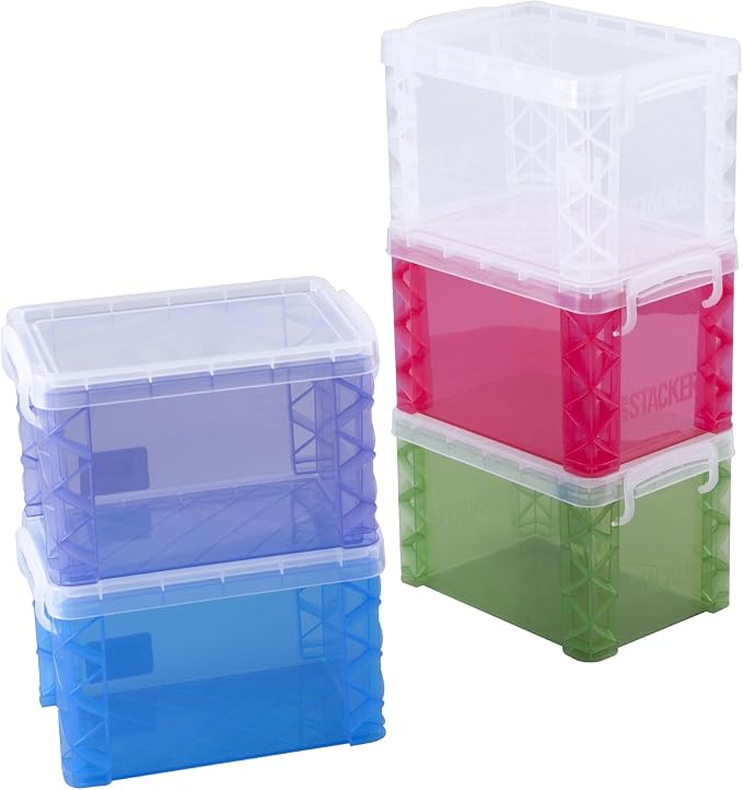 Super Stacker Index Card Box, 4 x 6 Inch Index Cards File Box, Note Holder by Advantus