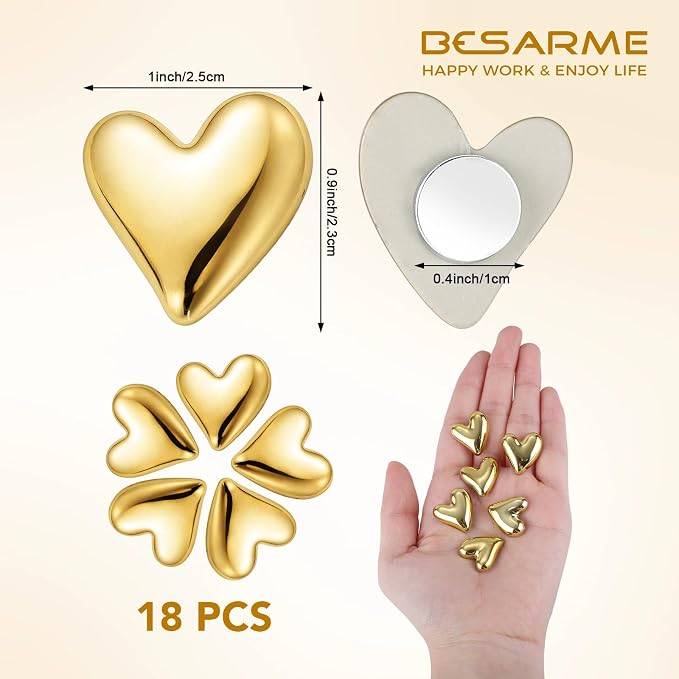 18 Pcs Heart Fridge Magnets for Refrigerator Locker Whiteboard Decor, Hold for - Image 3