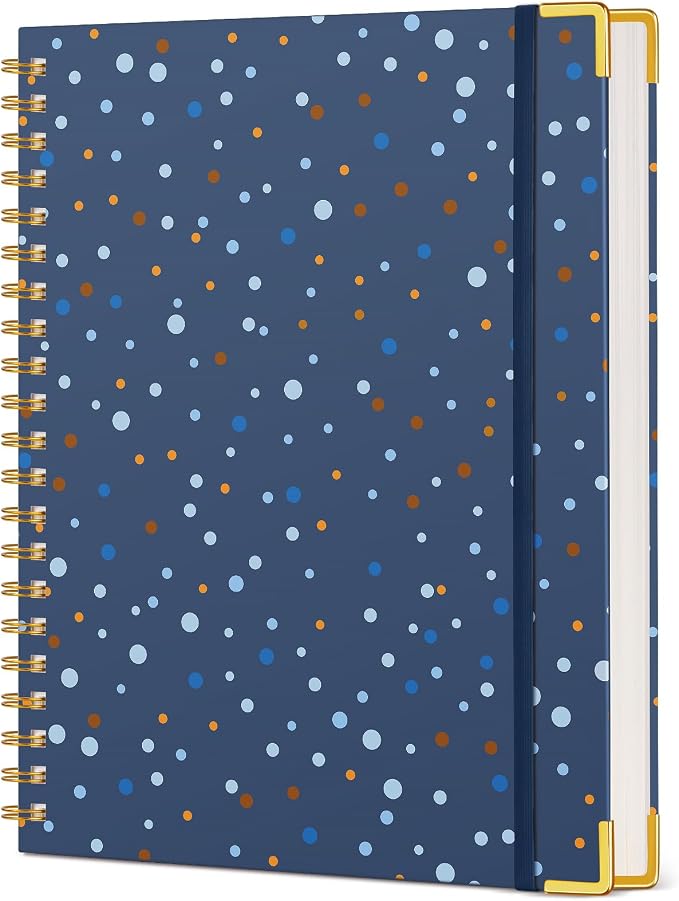 Cute Spiral Notebook Journal for Women, 200 Pages Lined Notebooks 8.5” x 11” by UEBZFOCS