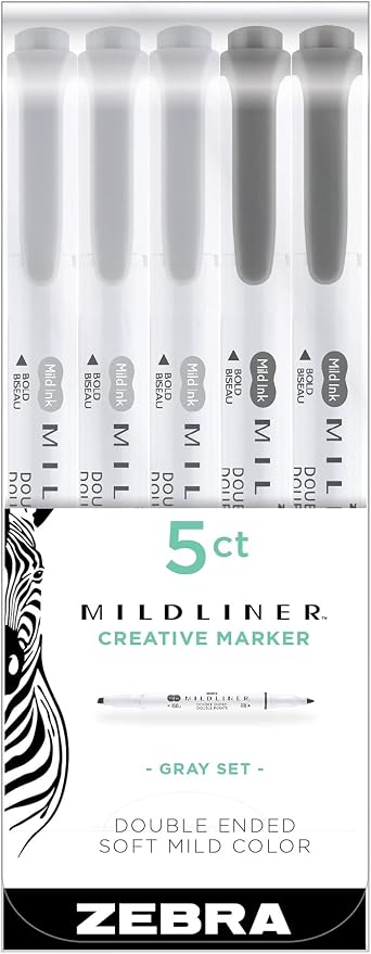 Zebra Pen Grays Zebra HIGHLITER 5/PK - Image 2
