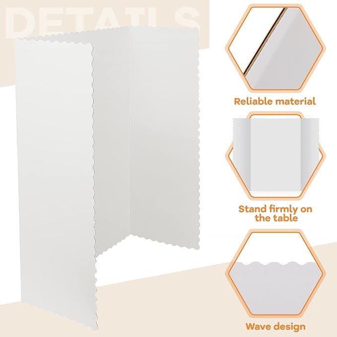 Ctosree 50 Pcs 14 * 22 Inch Tri Fold Poster Board Bulk, Science Fair Project - Image 3