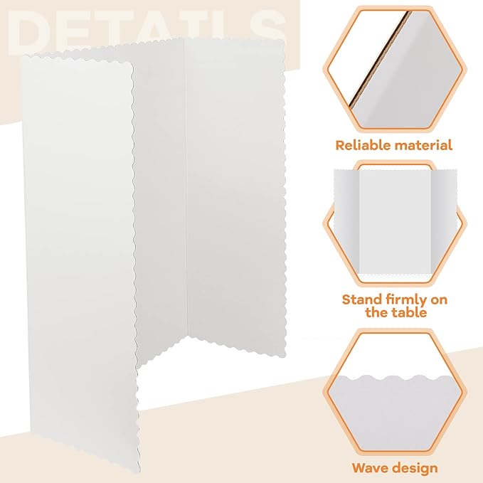 Ctosree 18 Pcs 22 * 38 Inch Tri Fold Poster Board Bulk, Science Fair Project - Image 3