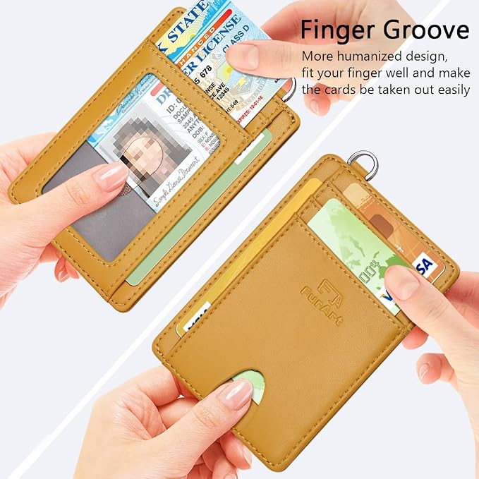 FurArt Slim Minimalist Wallet RFID Credit Card Holder - Image 3