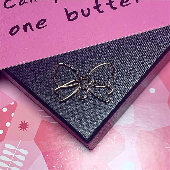 OWLFAVO Bowknot Shape 40pcs Paper Clips - Image 4
