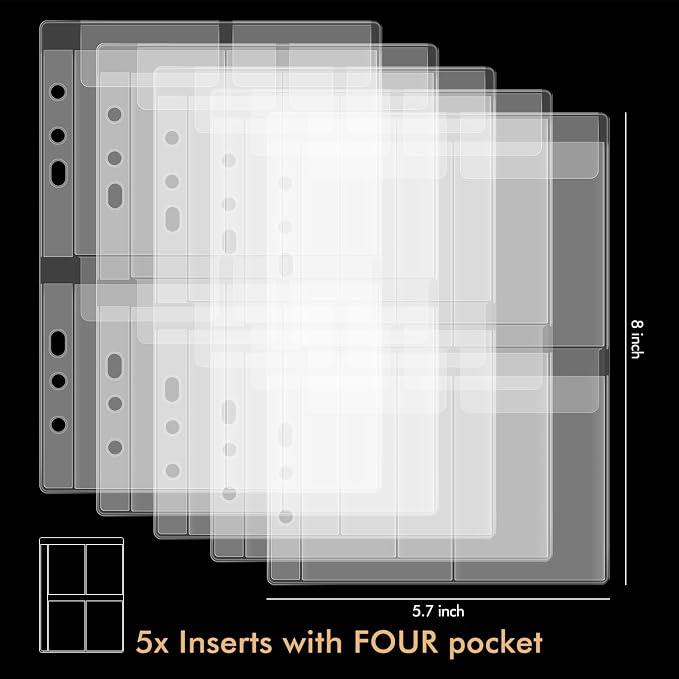 10 Sheet Binder Pockets Inserts - Image 4