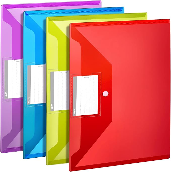 LEOBRO File Folders for Documents, Plastic Envelopes by LEOBRO
