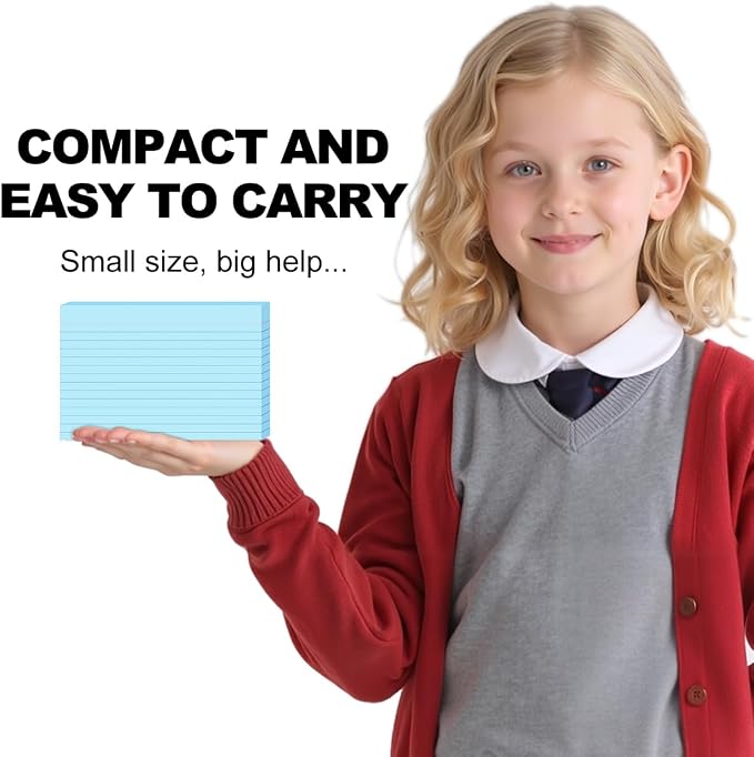 4x6 Index Cards, Colored Notecards 4 x 6 Index Card Single-Side Lined Flash - Image 5