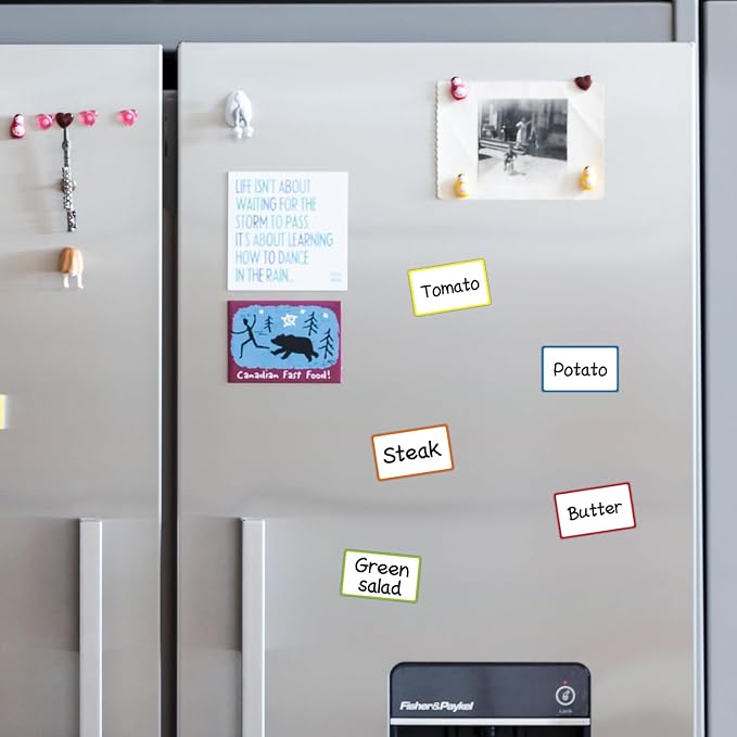 Dry Erase Magnetic Label 5x3 Inch Colored Border, 40 Pack, Reusable Magnetic - Image 3