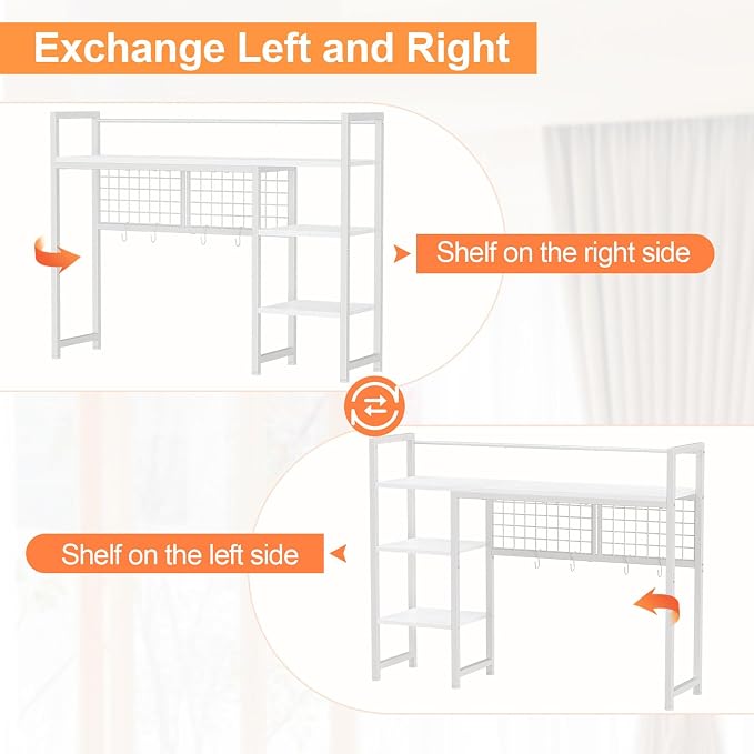 Snughome Desk Shelf, 38.6" Desktop Organizer Shelf, Desk Hutch - Image 8