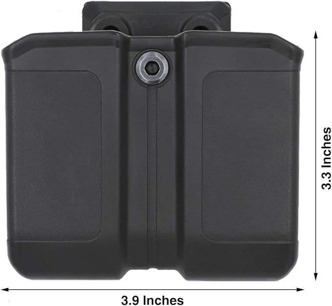 OWB Polymer Double Magazine Holster Ambidextrous Carrier, Fits 9mm/.40 Calibers - Image 2