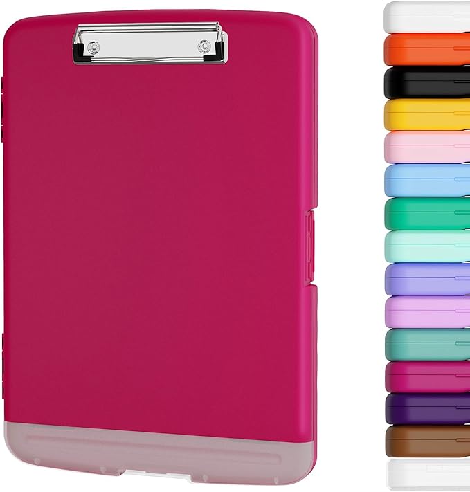 Piasoenc Clipboard with Storage, 8.5 x 11 Organization Box with Pen Holder and by Piasoenc