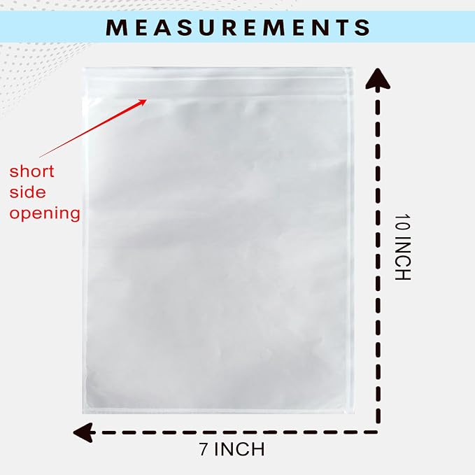 1000 Pcs 7'' x 10'' Clear Packing List Envelopes Adhesive Shipping Label Pouch - Image 6