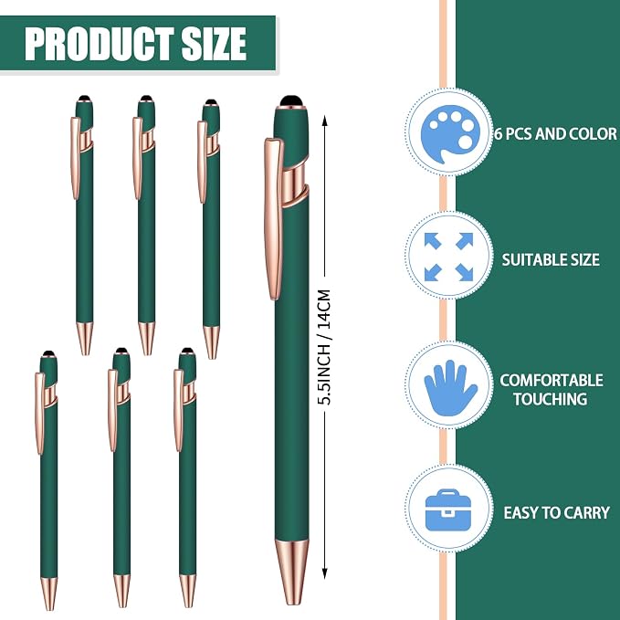 6 Pcs Blue Ink Ballpoint Pen - Image 2