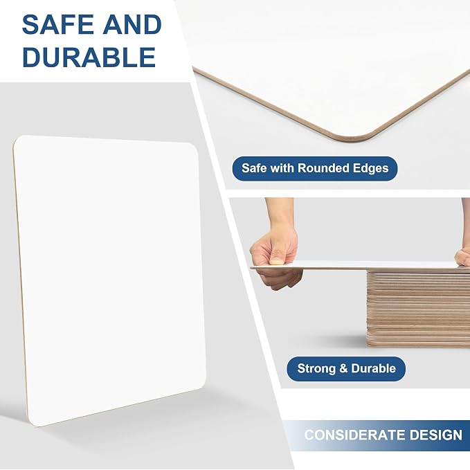 Dry Erase Boards, 24 Pack 9 x 12 Inch Mini Portable Practice White Boards - Image 5