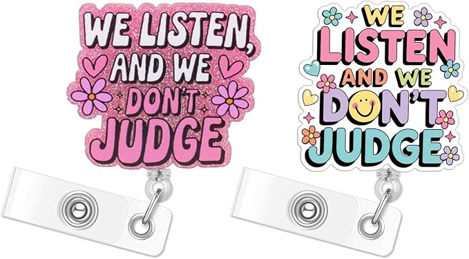 2pc Nurse Badge Reel, Funny Cute Work Badge Holder by Unknown