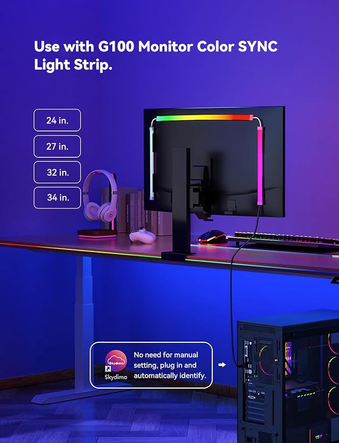 RGB Backlight LED Strip Light for PC & Mac, Sync - Image 7