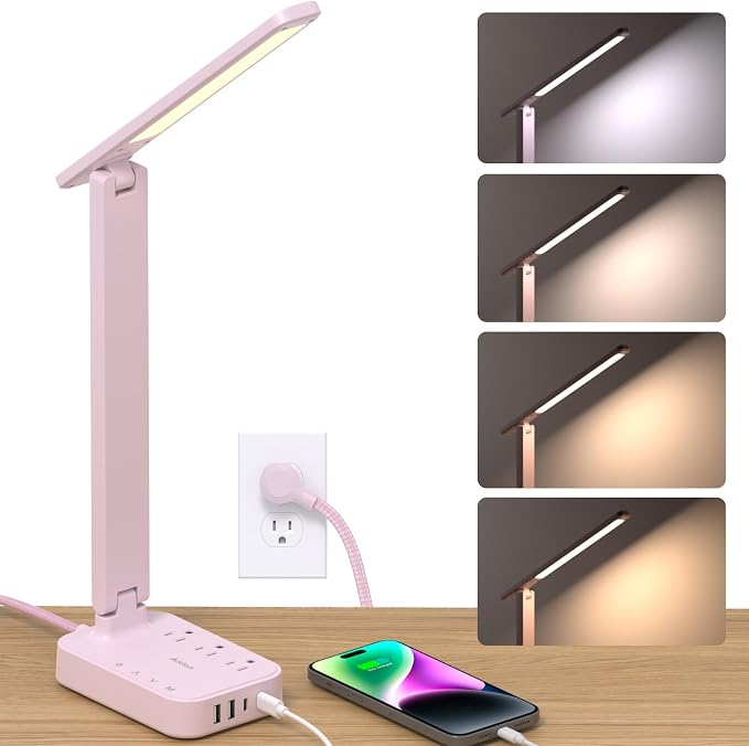 Addtam LED Desk Lamp, Power Strip by Addtam