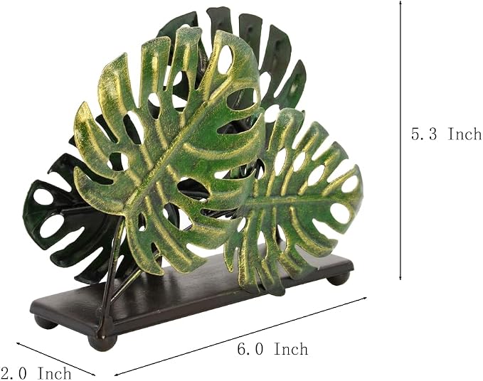 Modern Metal Leaves Design Napkin Holder - Image 6