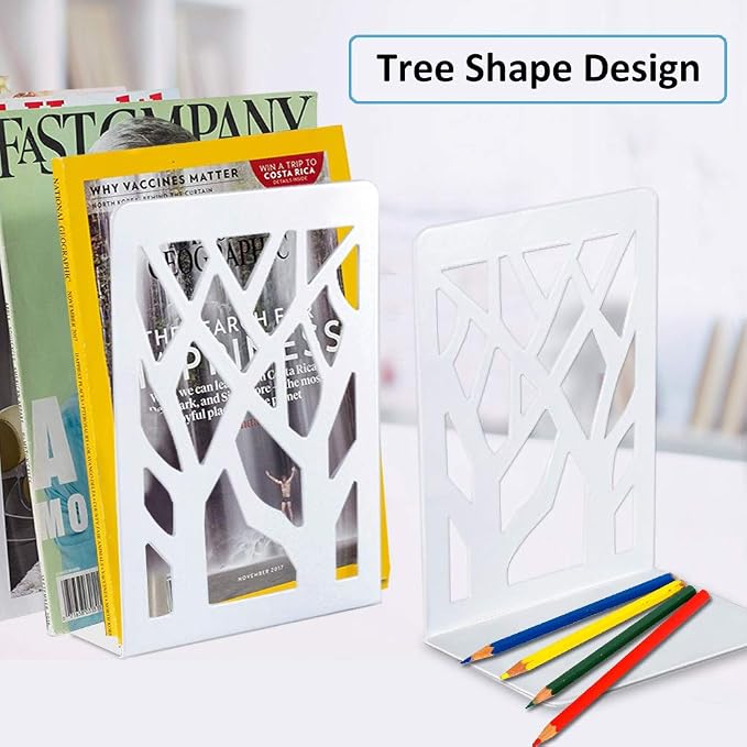 Book Ends, Bookends for Shelves, Book Ends for Heavy Books, Book Stoppers for - Image 7