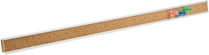 Quartet Bulletin Bar Pin Strip Cork Board 36" x 1", by Quartet