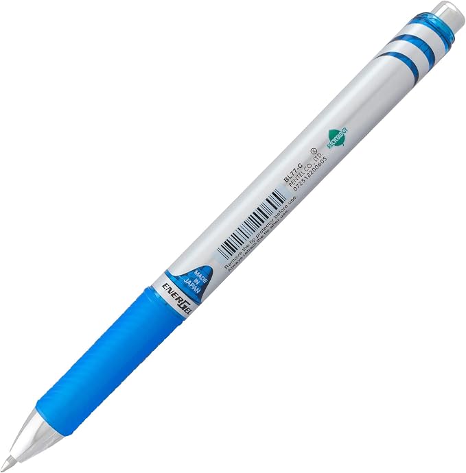 Pentel Energel 0.7 mm Rtx Retractable, 6 Black & 6 Blue Ink Pens Metal Tip - Image 7