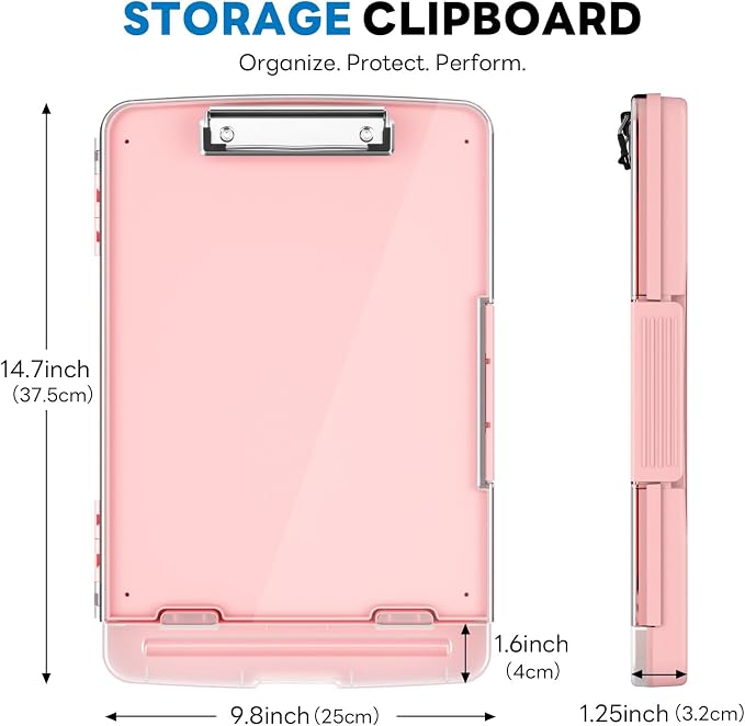 Clipboard with Storage and Pen Holder, Heavy Duty with Dual Compartment - Image 2
