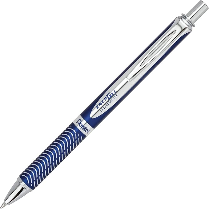 Pentel Energel Alloy Retractable Liquid Gel Pen, Medium Line, 1 Pack - Image 4