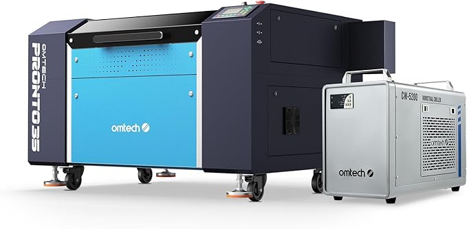 OMTech 90W CO2 Laser Engraver, 28"x20" Laser Engraving Machine with Autofocus 2 Way Pass-Throughs Built-in Air Assist, Commercial Laser Cutting Etching Machine for Wood Glass Acrylic Leather More-DeskLoop Office