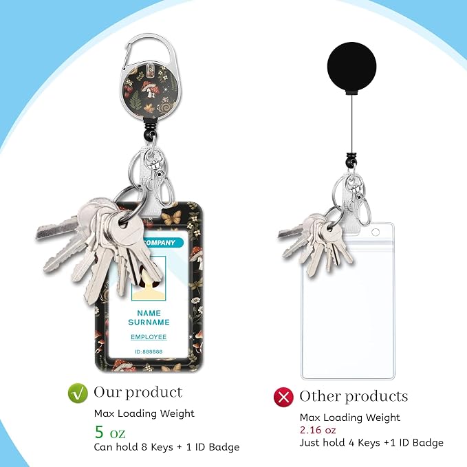 Hancynir Mushroom Lanyards for Id Badges, Cute Badge Holder - Image 5