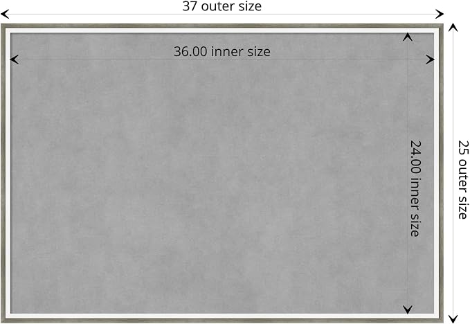 Amanti Art Silver Framed Magnetic Board 25x37 Large Vision Board - Image 4