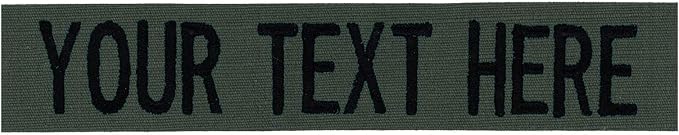 Custom Uniform Name Tapes Solid Colors. Olive Drab Ripstop, 5 Inch Sew on by NORTHERNSAFARI