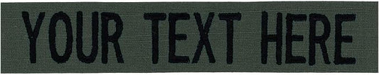 Custom Uniform Name Tapes Solid Colors. Olive Drab Ripstop, 4 Inch Hook Fastener by NORTHERNSAFARI