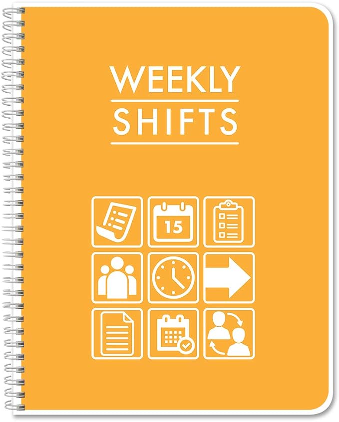 BookFactory Work Schedule Book/Weekly Employee Hourly Shift Schedule by BookFactory