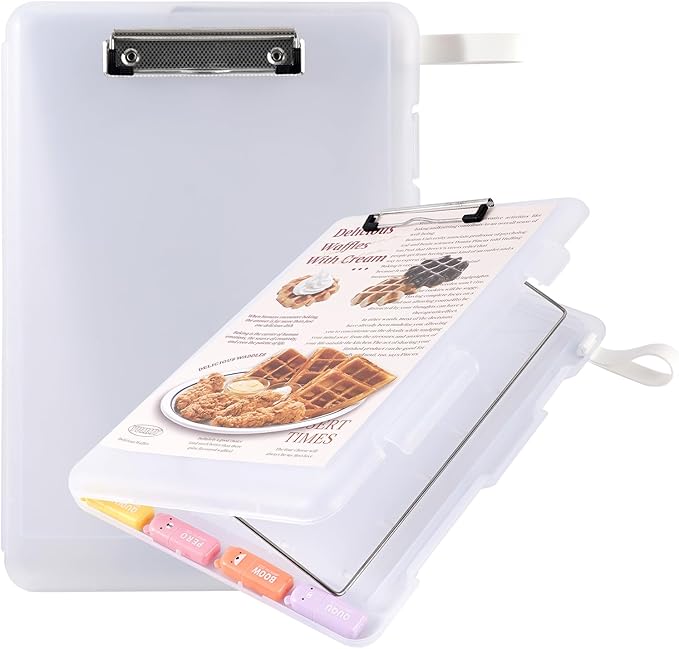 Letter Size Clipboard with Storage, Plastic Clipboard with Side Opening by ZHIQUANQIHAN