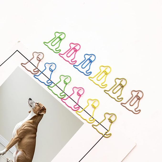60 Pcs Dog Paper Clips Mixed Color, Dog Office Supplies - Image 5