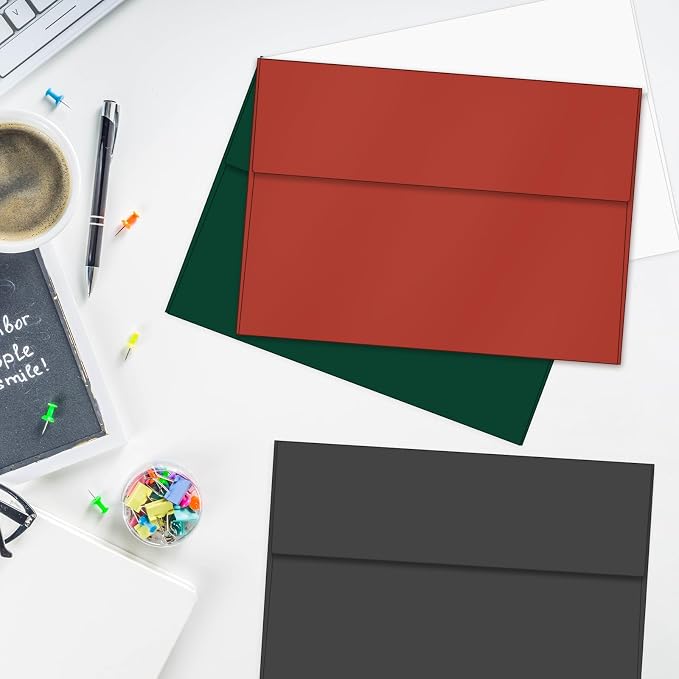 100 Packs Green 4x6 Envelopes for Invitation Card, A6 Small Envelopes Self Seal - Image 7