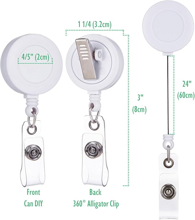 QREEL - 10 Pack - Retractable ID Name Badge Holder Reels - Image 6