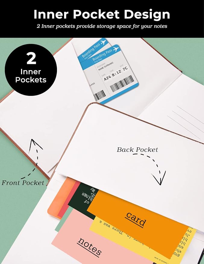 AISBUGUR Pocket Notebook Small Notebook 2-Pack, 3.7" x 5.7" Pocket Notebooks - Image 6