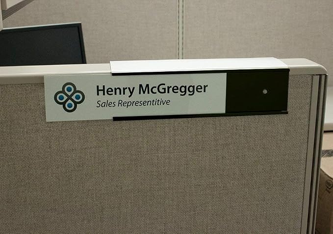 Over the Cube The Original Quality Aluminum, Changeable Cubicle Nameplate Holder - Image 2
