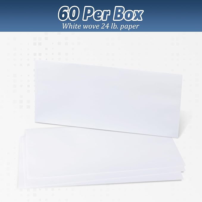 Yeplan 60PCS #10 Envelopes Letter Size Self Seal Business Envelopes No Window - Image 3