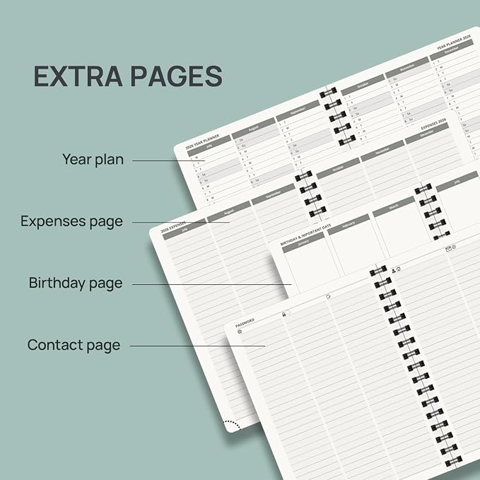 POPRUN 2026-2027 Academic Weekly Planner, 6.75" x 8.75" Horizontal Daily Book - Image 5