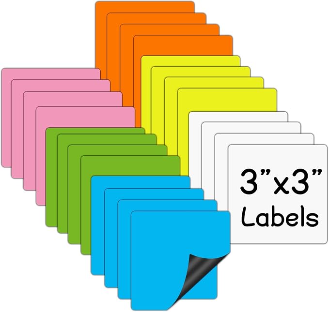 Reusable Magnetic Sticky Notes, Dry Erase Magnets Magnetic Labels, Bright by JINGZHAN