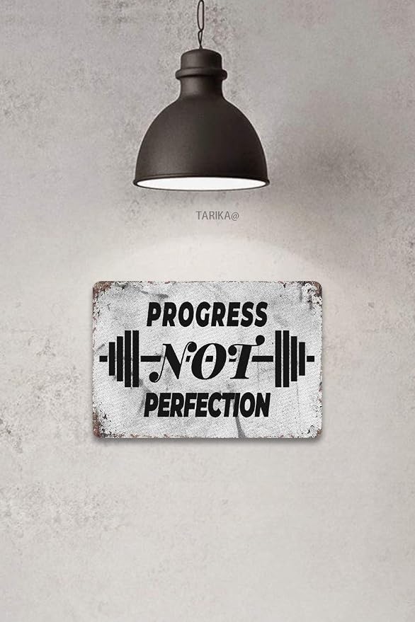 Tarika Progress Not Perfection 20X30 cm Iron Retro Look Decoration Poster Sign - Image 3