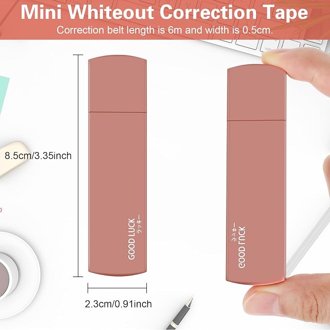 6Pcs Mini White Correction Tapes, Quick Dry Smooth Pull Out - Image 3