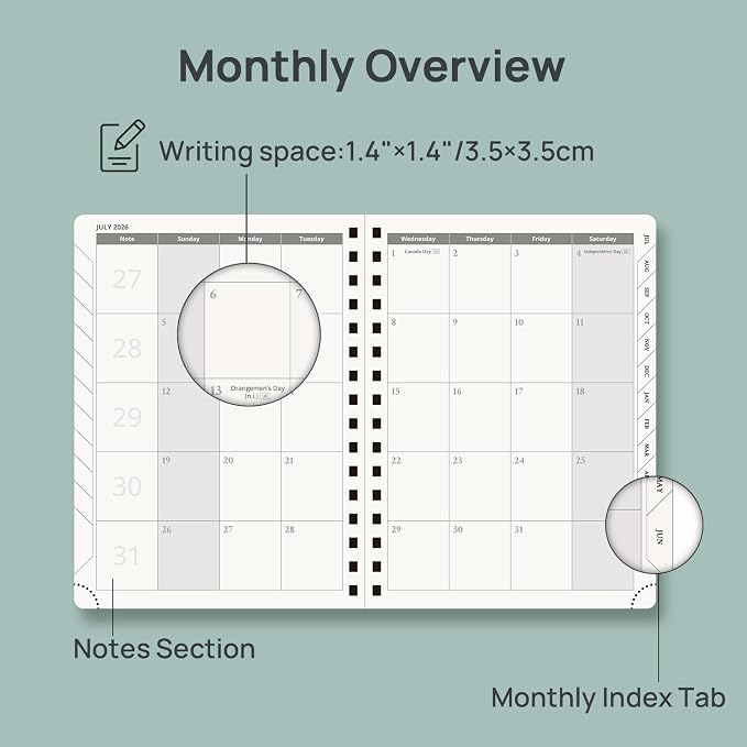 POPRUN 2026-2027 Academic Year Weekly and Monthly Planner Calendar, Jul 2026 - Image 6