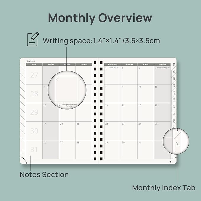 POPRUN 2026-2027 Academic Year Weekly and Monthly Planner Calendar, Jul 2026 - Image 6