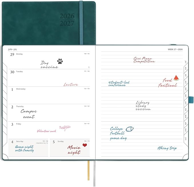 POPRUN Weekly Planner 2026-2027 Academic Calendar Appointment Book by POPRUN