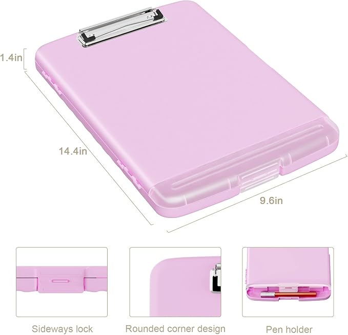 Piasoenc Clipboard with Storage, 8.5 x 11 Organization Box with Pen Holder and - Image 3